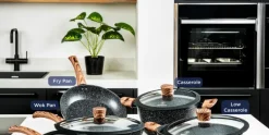 Koekenpan 20 cm Black Marble Wood Westinghouse