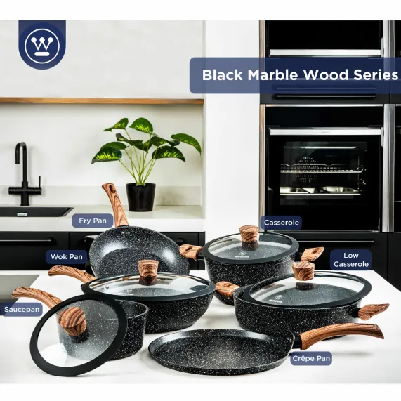 Koekenpan 20 cm Black Marble Wood Westinghouse