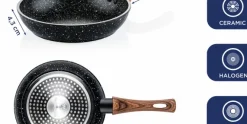 Koekenpan 20 cm Black Marble Wood Westinghouse