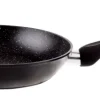 Koekenpan 24 cm marmeren coating zwart