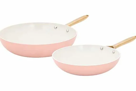 Koekenpannenset 2 delig Elegance roze goud