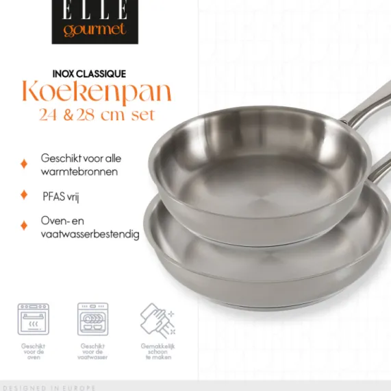 Koekenpannenset 2-delig ELLE Gourmet Clasique