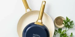 Koekenpannenset 2 delig Greenpan Padova Oxford Blue Gold