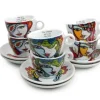 Koffiekopjes met schotels set 6 Josien Broeren