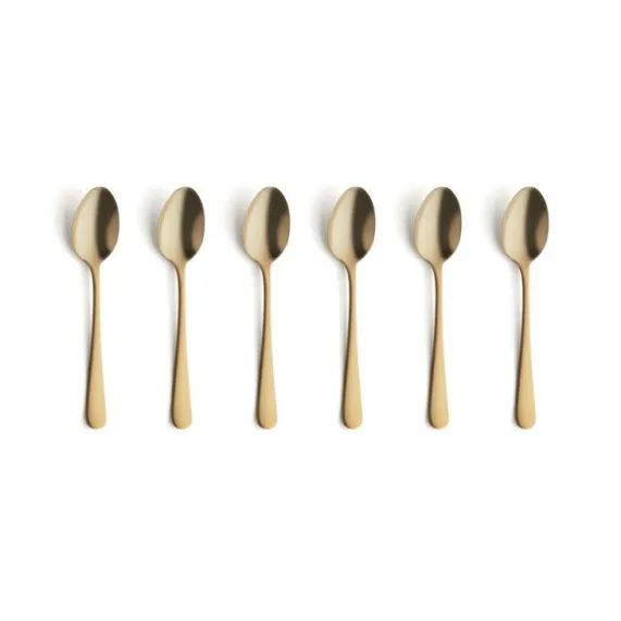 Koffielepels set van 6 Austin Vintage goud Amefa