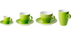 Koffie schotel 13,5 cm groen Bart Maastricht Porselein Colour Cafe
