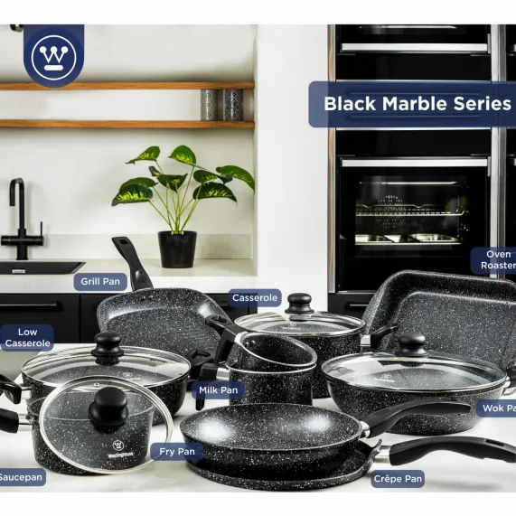 Kookpan 24 cm Black Marble Westinghouse