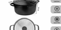 Kookpan 24 cm Zwart Performance Series Inductie Westinghouse