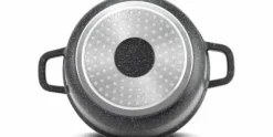Kookpan Keramische Coating 24 cm Zwart-Zilver Edënbërg Stonetec Line
