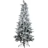 Kunstkerstboom PVC met sneeuwvlokken 210 cm hoog