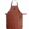 Leren schort bruin rood Accessoires