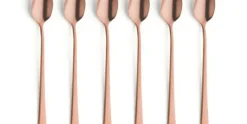 Longdrink lepels set van 6 Austin Vintage koper Amefa