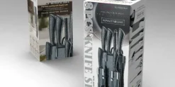 Messenset 8 delig op roterende standaard zilver