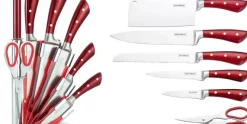 Messenset 8-delig op standaard rood Limited