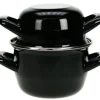 Mini mosselpot zwart 0,5kg - 12 cm