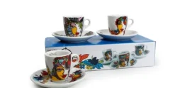 Mokkakopjes met schotels set 6 Josien Broeren