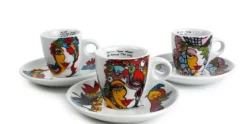Mokkakopjes met schotels set 6 Josien Broeren