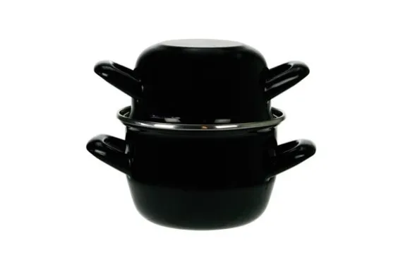 Mosselpan inductie 18 cm zwart
