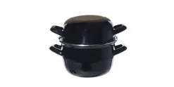 Mosselpan zwart 1,7 liter - 16 cm