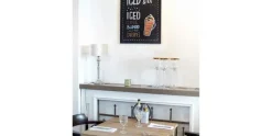 Muur krijtbord incl. krijt en ophangsysteem 80 cm x 60 cm Woody