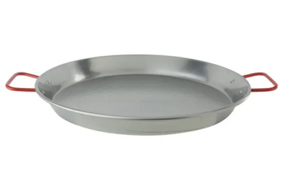 Paellapan 40 cm gepolierd staal
