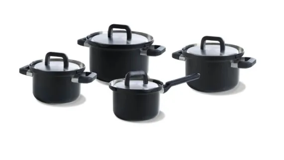 Pannenset 8-delig BK Flow Cool Black