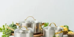 Pannenset RVS 6-delig Greenpan Padova 3-Ply uncoated