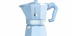 Percolator Moka Express Bialetti lichtblauw 3-kops