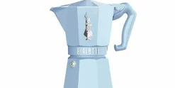 Percolator Moka Express Bialetti lichtblauw 6-kops