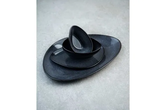 Plat bord 27cm Black Granite