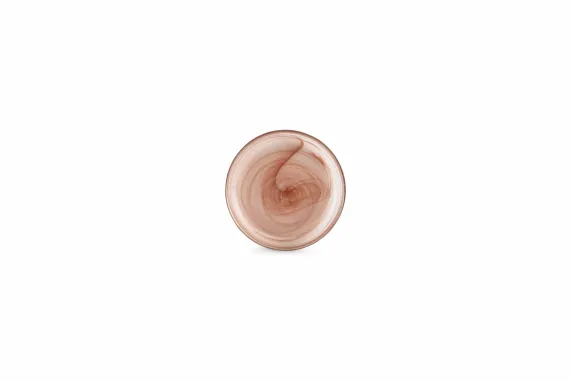Plat bord 14 cm bruin/roze Twirl