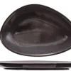 Plat bord driehoekig 33cm Black Granite