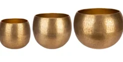 Potten set van 3 goudkleurig