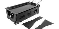 Raclette inklapbaar rechthoek 2 personen met spatels nylon Aspen