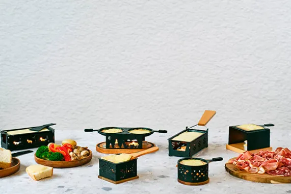 Raclette rechthoek 2 personen met spatels Sneeuwster Aspen