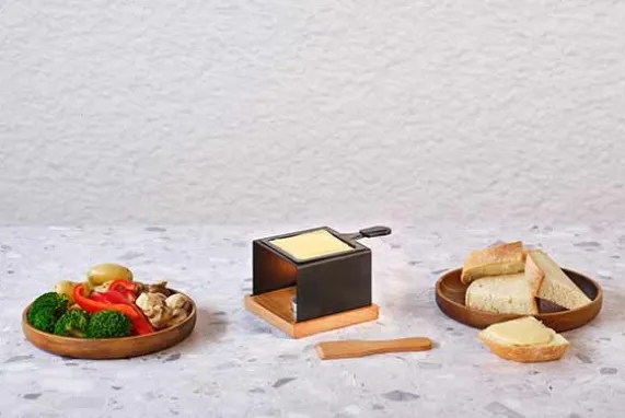Raclette vierkant met spatel Aspen