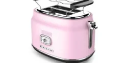 Retro Broodrooster 2 Slice Toaster Roze Westinghouse