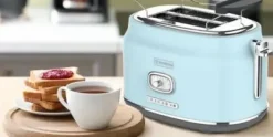 Retro Broodrooster 2 Slice Toaster Blauw Westinghouse