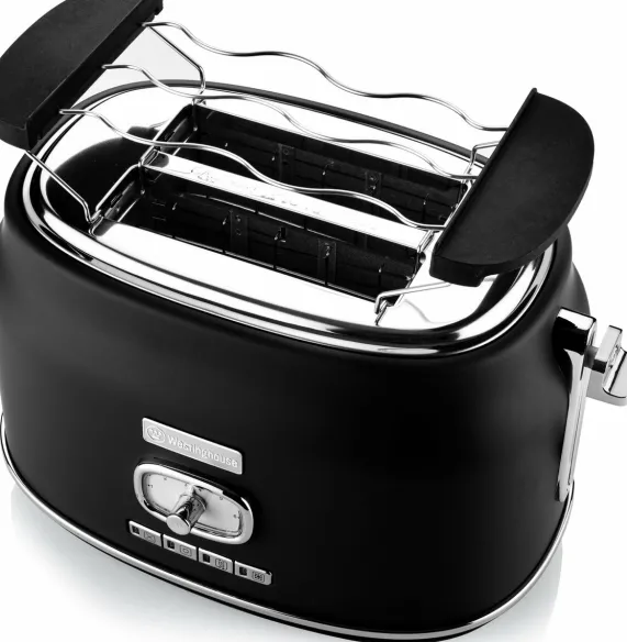 Retro Broodrooster 2 Slice Toaster Zwart Westinghouse