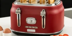 Retro Broodrooster 4 Slice Toaster Rood Westinghouse