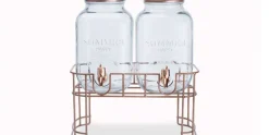 Sap dispenser set van 2 op voet met kraantje 3,5 liter