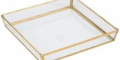 Schaal vierkant 16,5cm goud