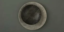 Schaal zwart-wit 19 cm Leaf