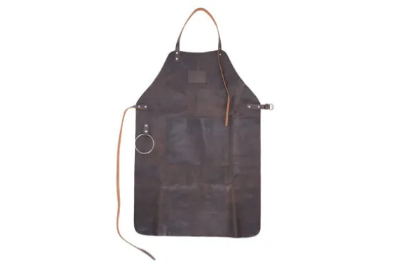 Schort donkerbruin leder