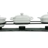 Set schotelverwarmer en 3 potjes