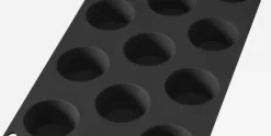 Siliconen bakvorm voor 11 muffins zwart