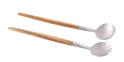 Slabestek 28.5cm 2-delig Acaciahout/RVS