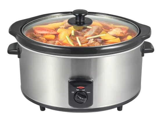 Slowcooker 3,5 liter RVS keramische binnenpan Royalty Line