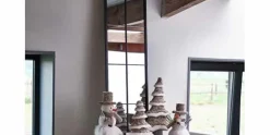 Spiegel Rechthoekig 132 cm Zwart