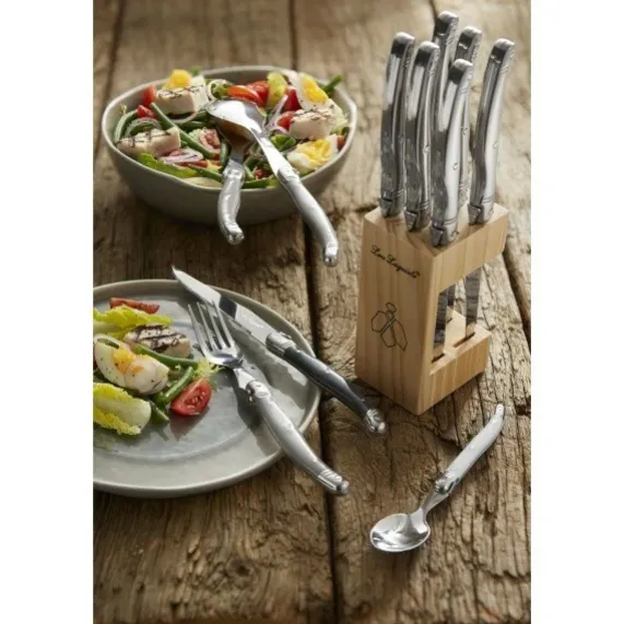 Steakmessen set in blok Lou Laguiole mix